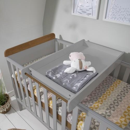 Tutti Bambini Cot Beds Tutti Bambini Rio Cot Bed with Cot Top Changer & Mattress - Dove Grey/Oak