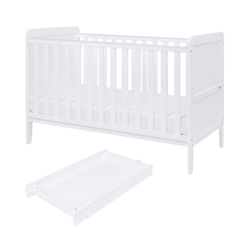 Tutti Bambini Cot Beds Tutti Bambini Rio Cot Bed with Cot Top Changer & Mattress - White