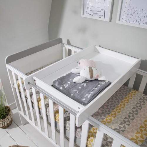 Tutti Bambini Cot Beds Tutti Bambini Rio Cot Bed with Cot Top Changer - White/Dove Grey