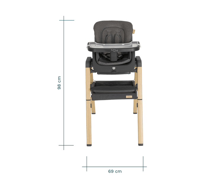 Tutti Bambini highchairs Tutti Bambini Nova Birth to 12 Years Highchair Package - Grey/Oak