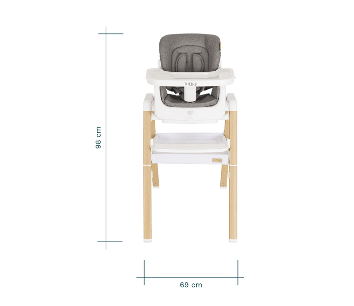 Tutti Bambini highchairs Tutti Bambini Nova Birth to 12 Years Highchair Package - White/Oak