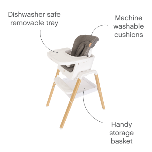 Tutti Bambini highchairs Tutti Bambini Nova Highchair - White/Oak