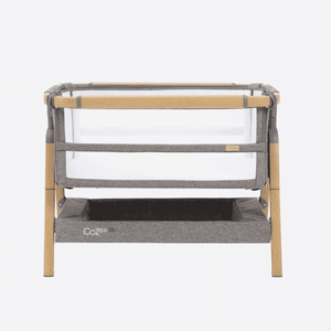 Tutti Bambini Nursery Furniture Tutti Bambini Cozee XL Bedside Crib and Cot - Oak/Charcoal