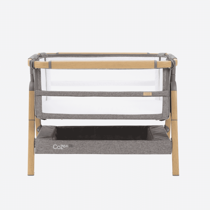 Tutti Bambini Nursery Furniture Tutti Bambini Cozee XL Bedside Crib and Cot - Oak/Charcoal