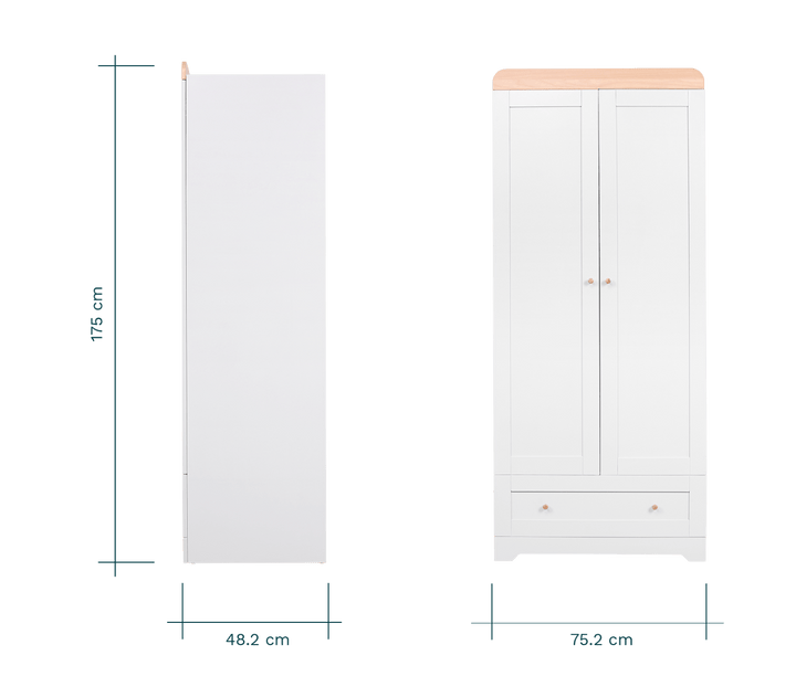 Tutti Bambini Nursery Furniture Tutti Bambini Oak Malmo Cot Bed with Rio Furniture 3piece Set Dove Grey/Oak