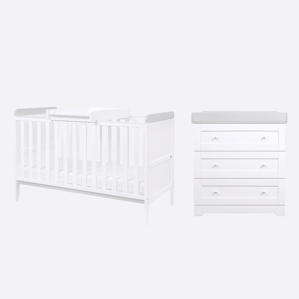 Tutti Bambini Nursery Furniture Tutti Bambini Rio 2 Piece Room Set - White/Dove Grey