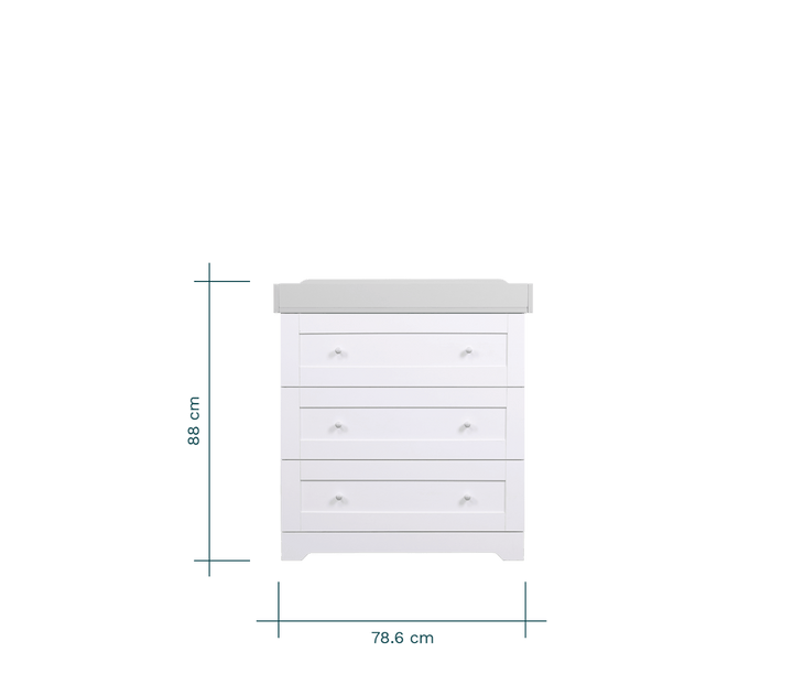 Tutti Bambini Nursery Furniture Tutti Bambini Rio 2 Piece Room Set - White/Dove Grey