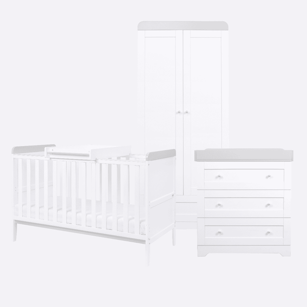 Tutti Bambini Nursery Furniture Tutti Bambini Rio 3 Piece Room Set - White/Dove Grey