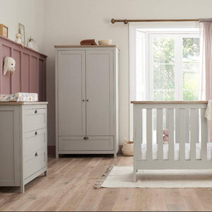 Tutti Bambini Nursery Furniture Tutti Bambini Verona 3 Piece Room Set - Dove Grey/Oak