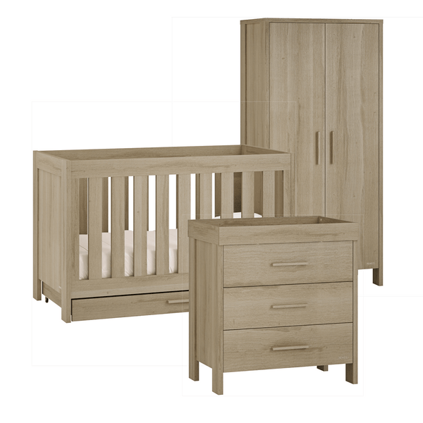 Venicci Nursery Furniture Venicci Forenzo 3 Piece Furniture Set - Honey Oak