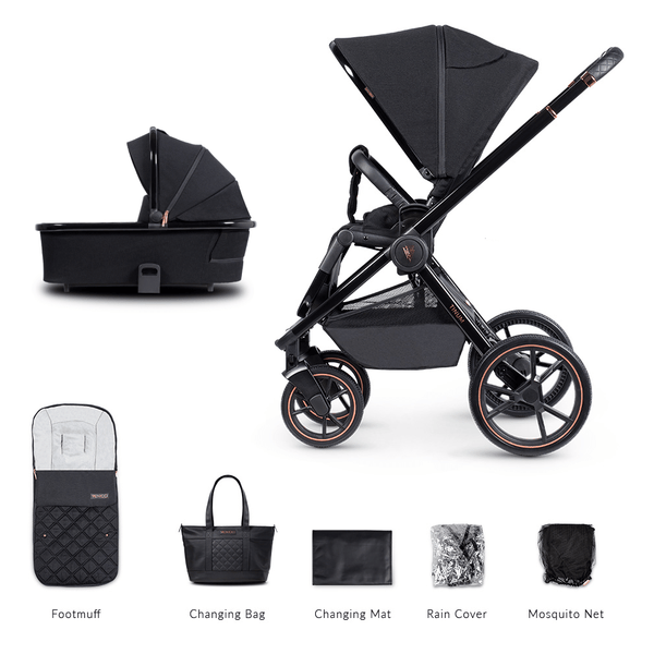 Venicci Prams & Pushchairs Venicci 2 in 1 Tinum Special Edition - Stylish Black