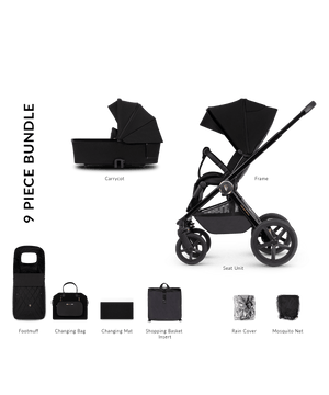 Venicci Prams & Pushchairs Venicci 2 in 1 Tinum UPLINE Pram - All Black